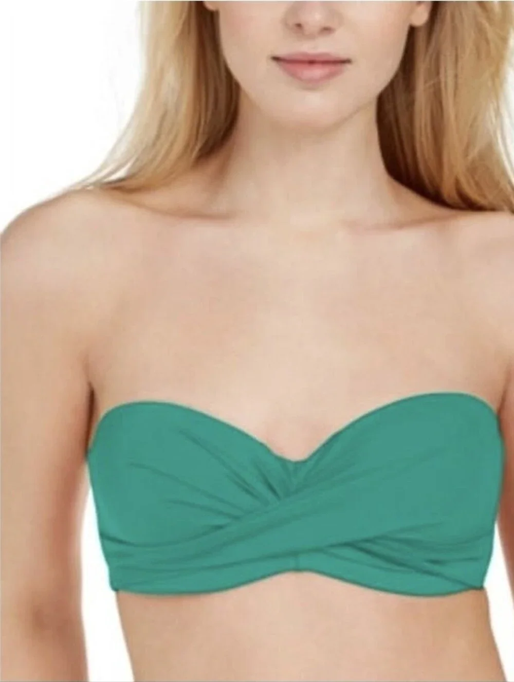 kate spade Teal Twist Bandeau Bikini Set